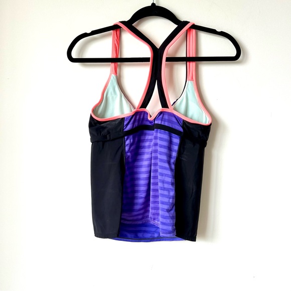 NIKE Striped Color Block Racer Back Tankini Swim Top—SZ. 6 - Picture 12 of 12